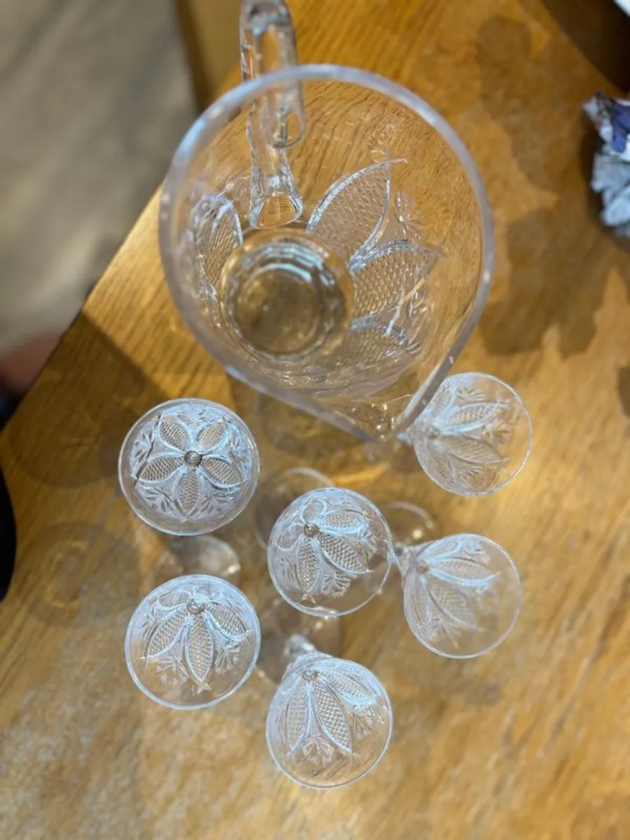Waterford Crystal Dunmore Jug & 5 Glasses - Image 3