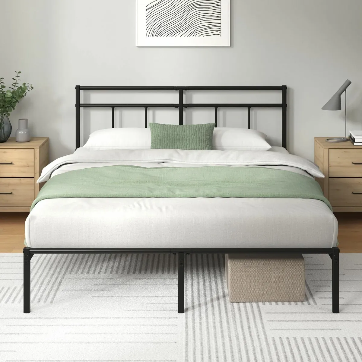 Elias Double Bed Frame – 190x135 cm 30cm Height –M - Image 1