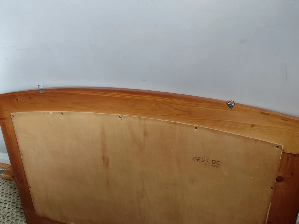 Large Heavy solid wood mantle or wall mirror - Image 2