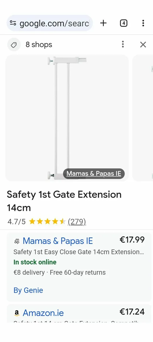 New in box extension for safety gate 14cm - Image 2