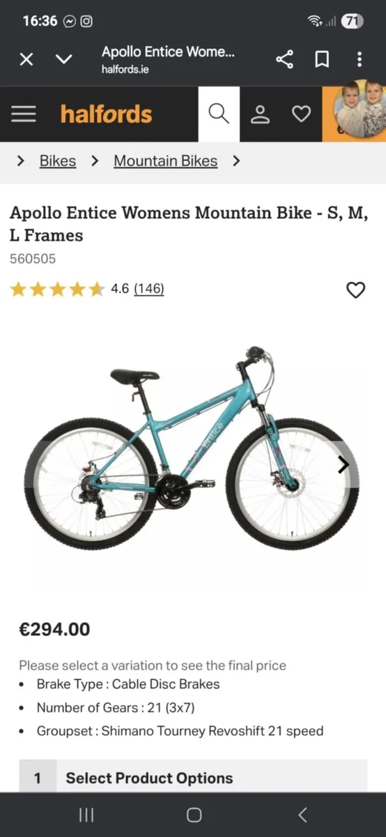 Apollo entice 27.5 inch woman's mountain bike - Image 2
