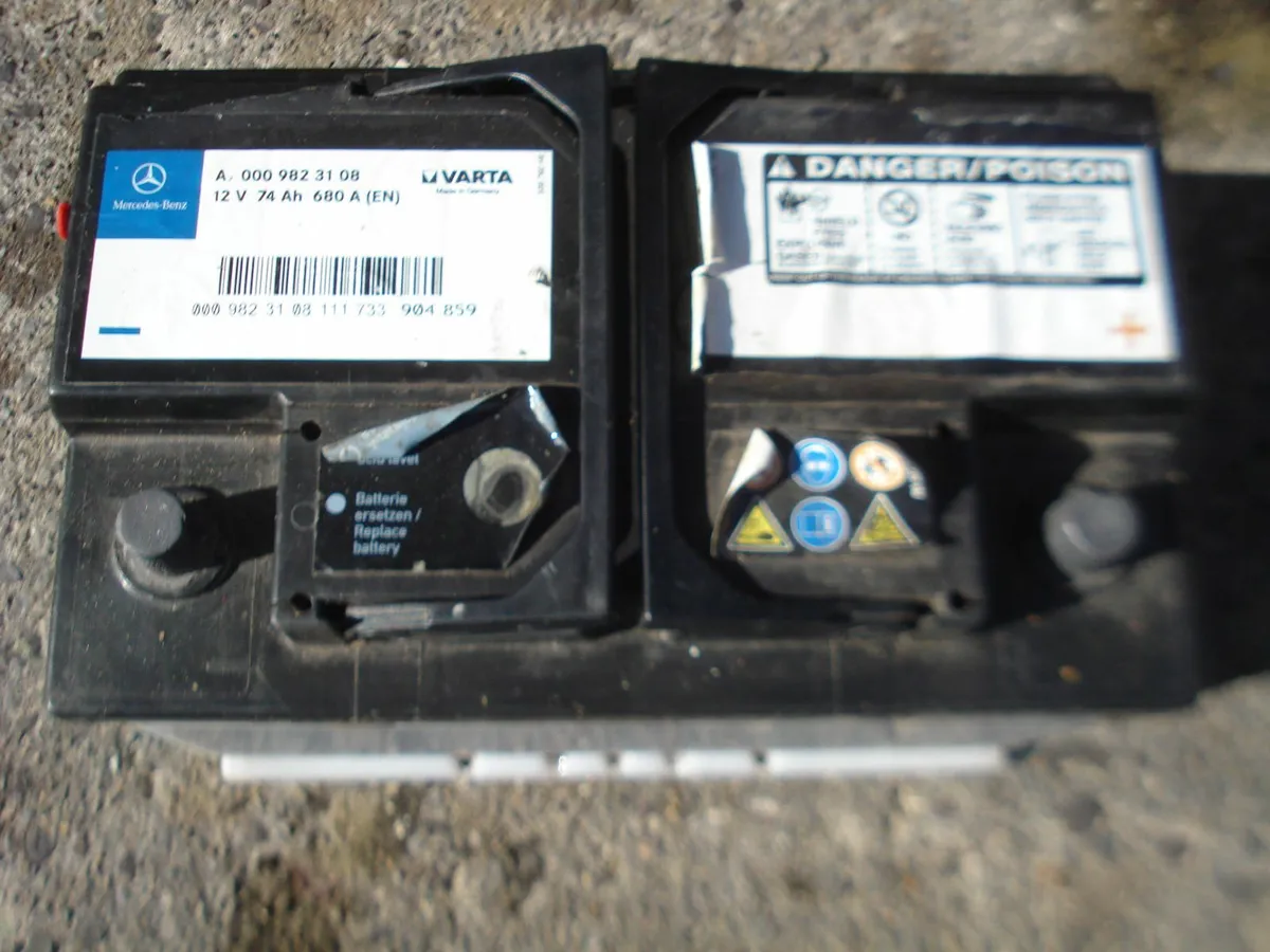 3 USED  CAR BATTERIES, FULLY CHARGED. - Image 2