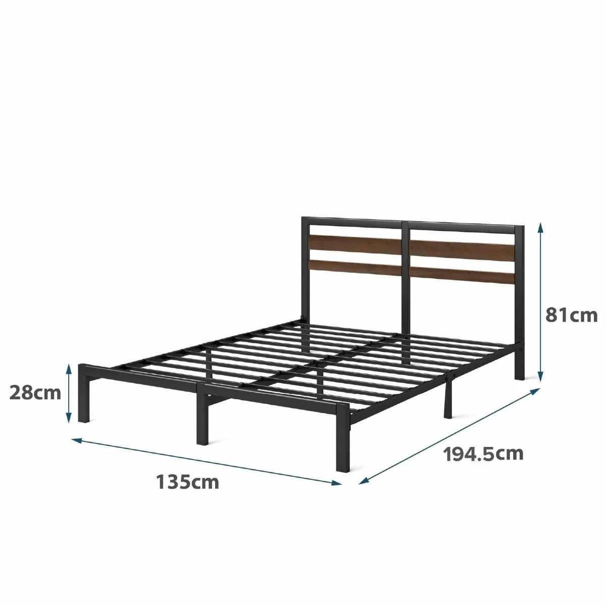 Kai Double Bed Frame 135x190 cm – 80cm Height Sust - Image 2