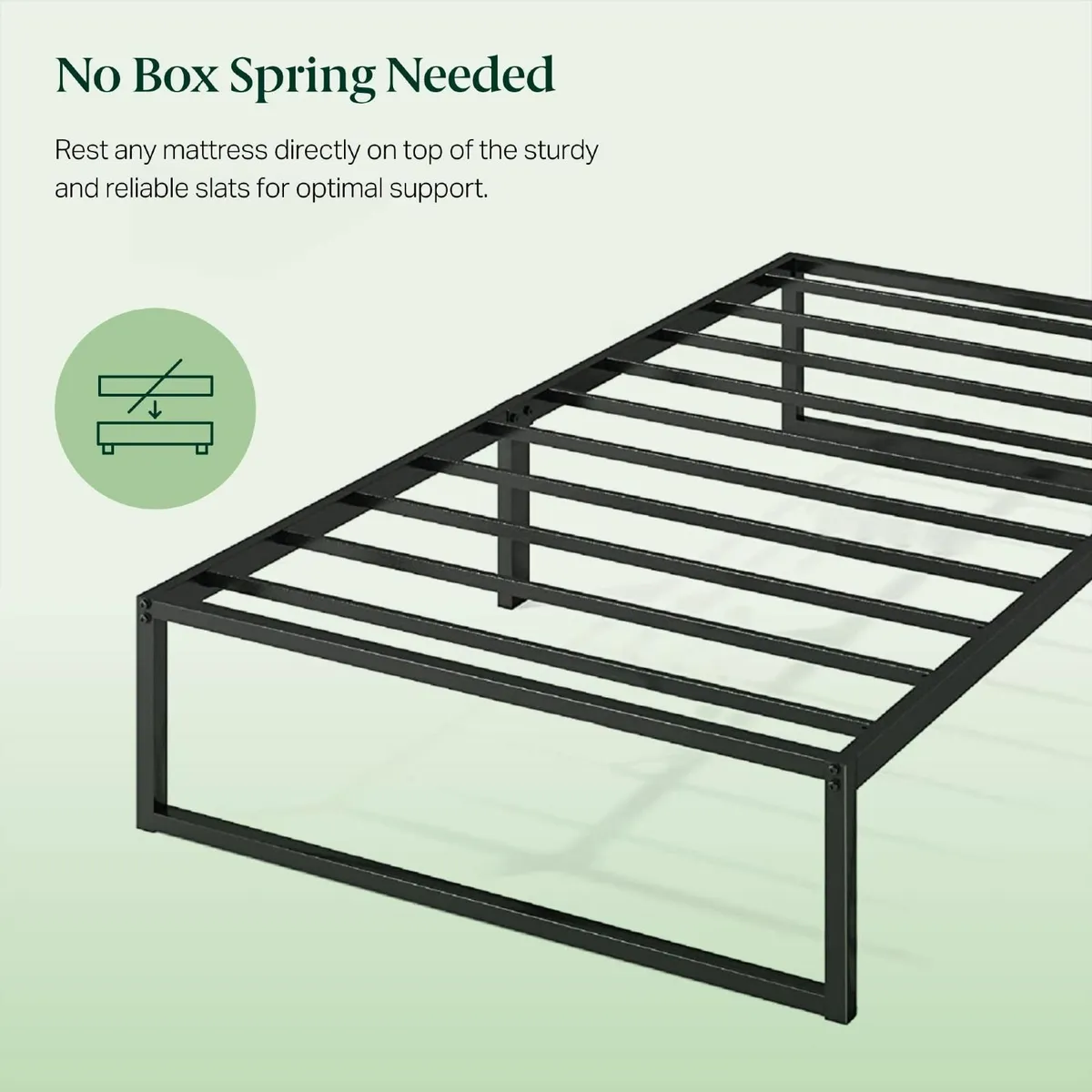 Lorelai Platform Single Bed Frame Black - Includes - Image 4