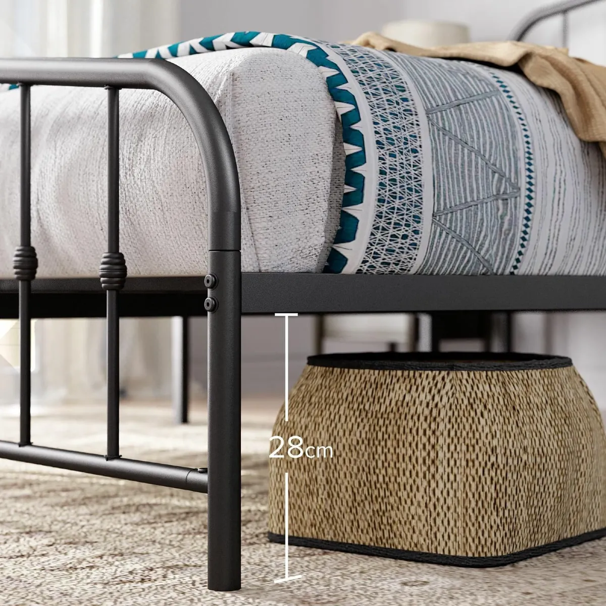 Heidi King size Bed frame - 150x200 cm 30 Height U - Image 4