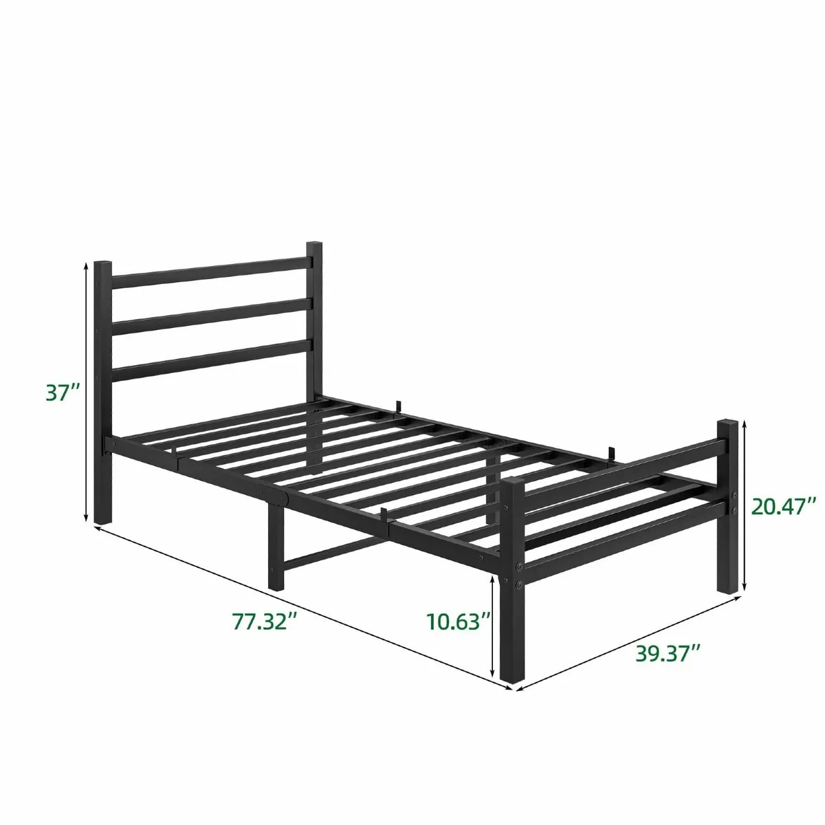 3ft Single Bed Frame HeadboardHeavy Duty Metal Pla - Image 2