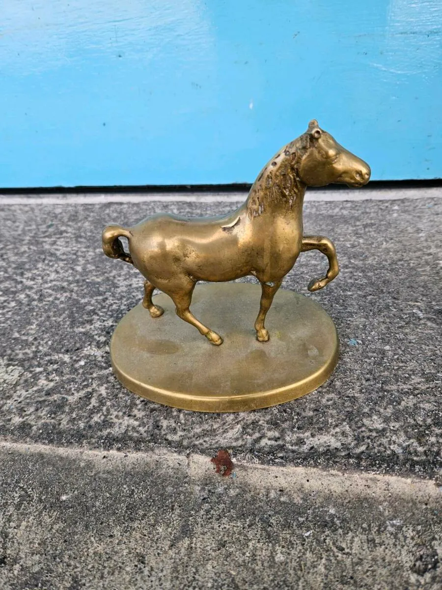 Vintage Brass Horse - Image 1