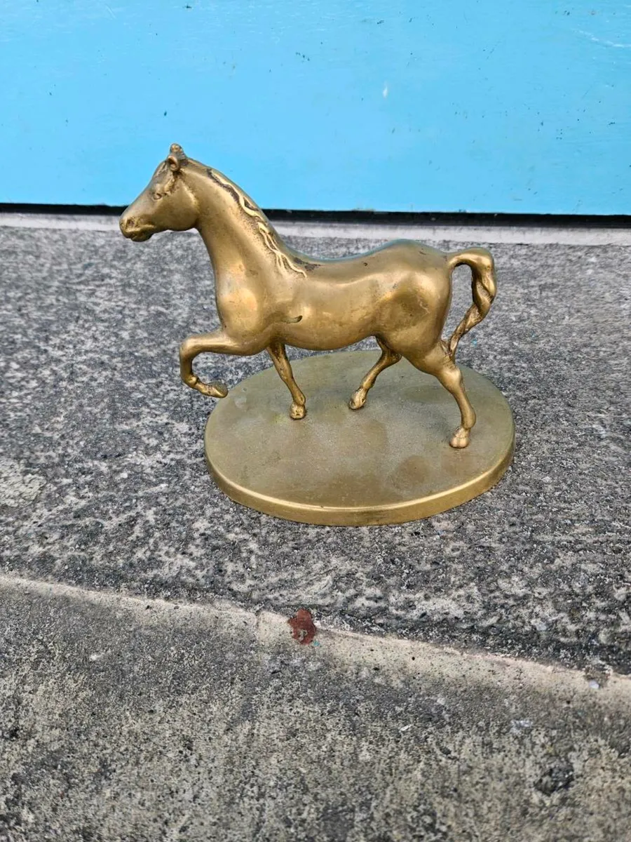 Vintage Brass Horse - Image 2