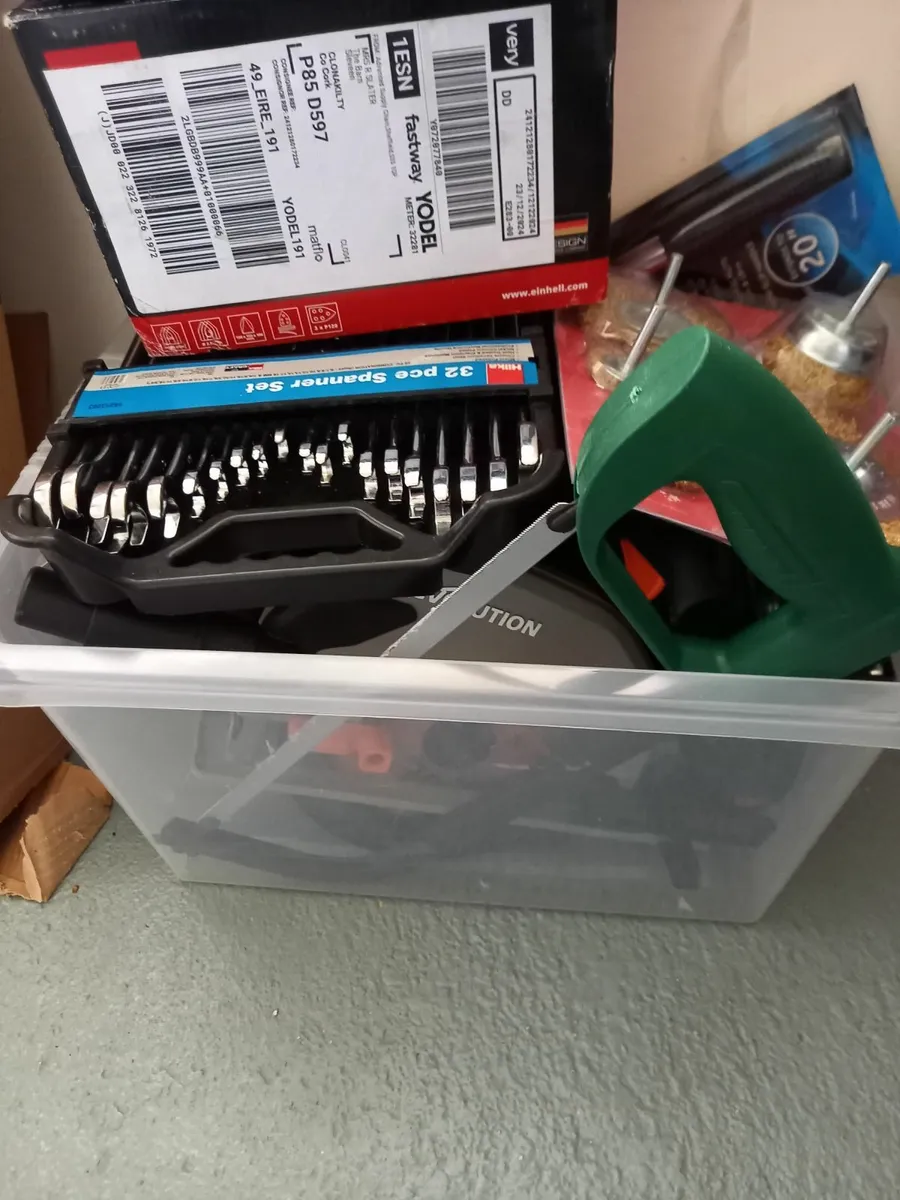 Various DIY power tools and accessories for sale