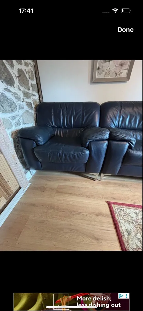 Leather armchairs x2 - Image 3