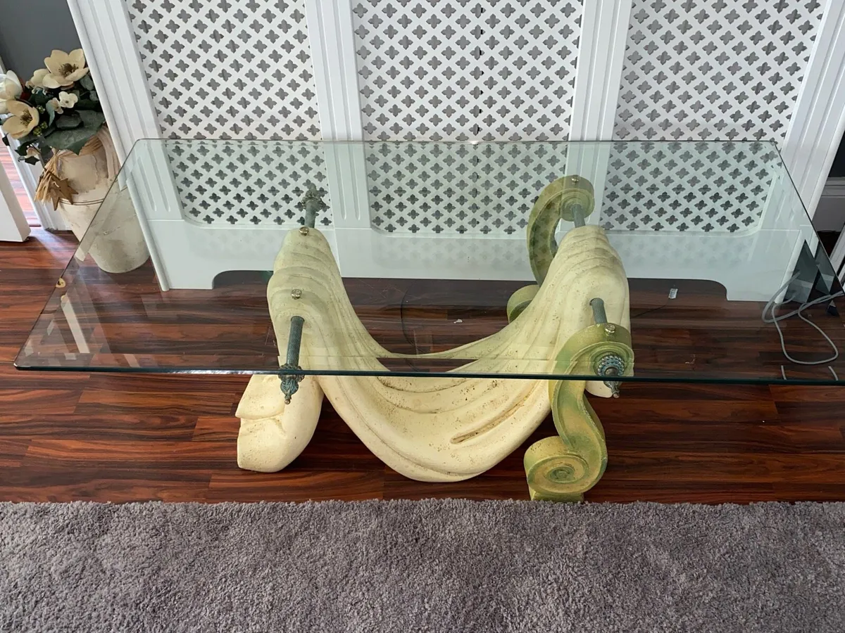 Vintage Stone Glass Table - Image 4