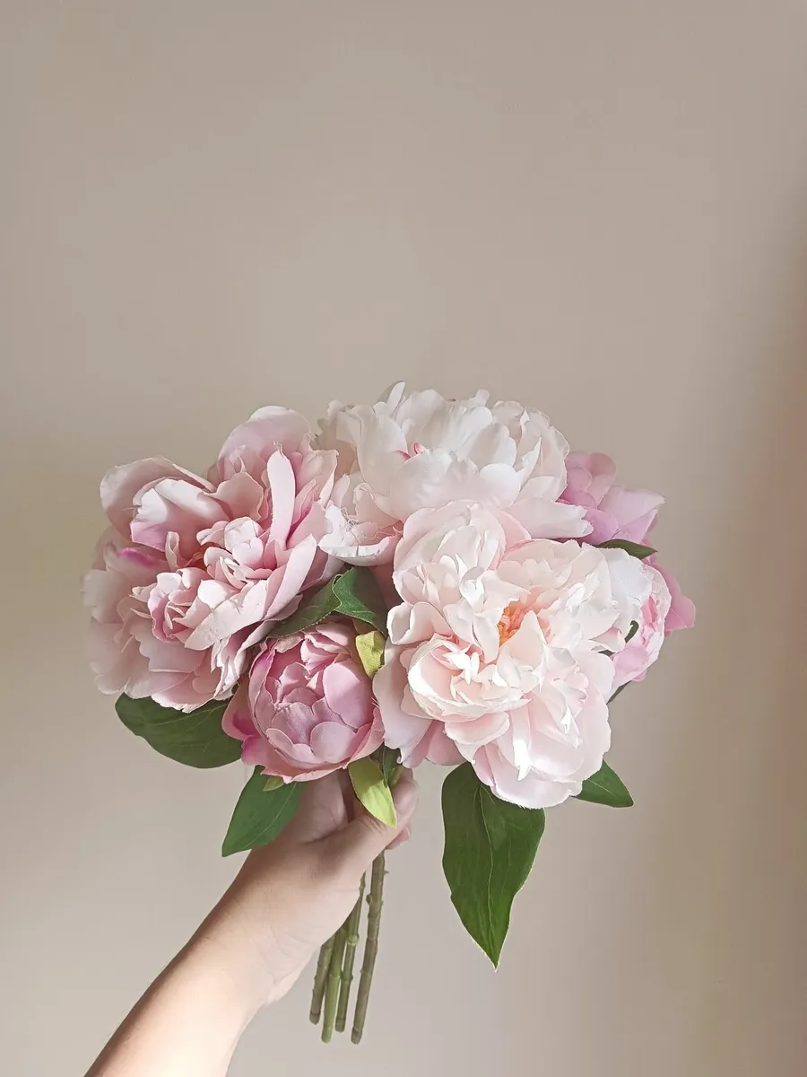 2 Artificial peonies bundles for home decoration - Image 3
