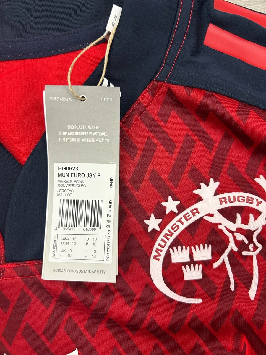 NEW Adidas Munster Rugby Player Issue Rugby Jersey - Image 4