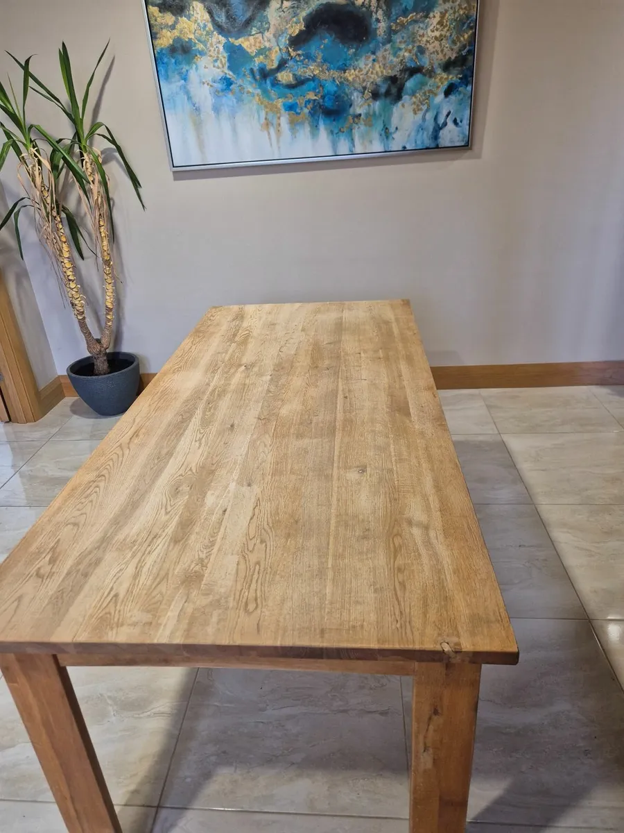 Solid oak kitchen table - Image 2