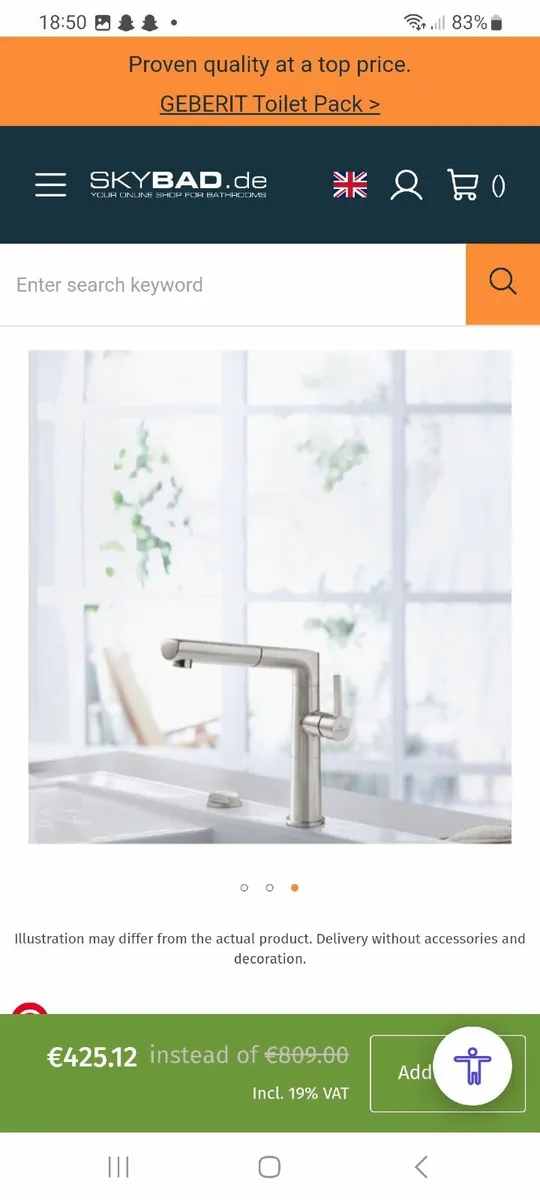 Kitchen sink and tap - Image 1