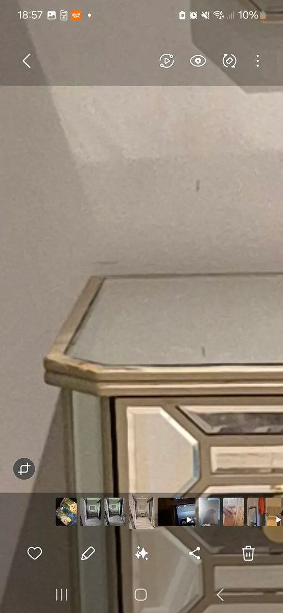 Dressing table with mirror and stool - Image 3