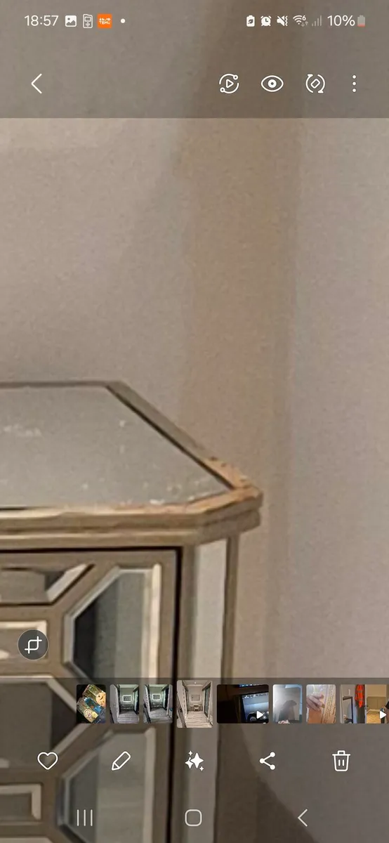 Dressing table with mirror and stool - Image 4