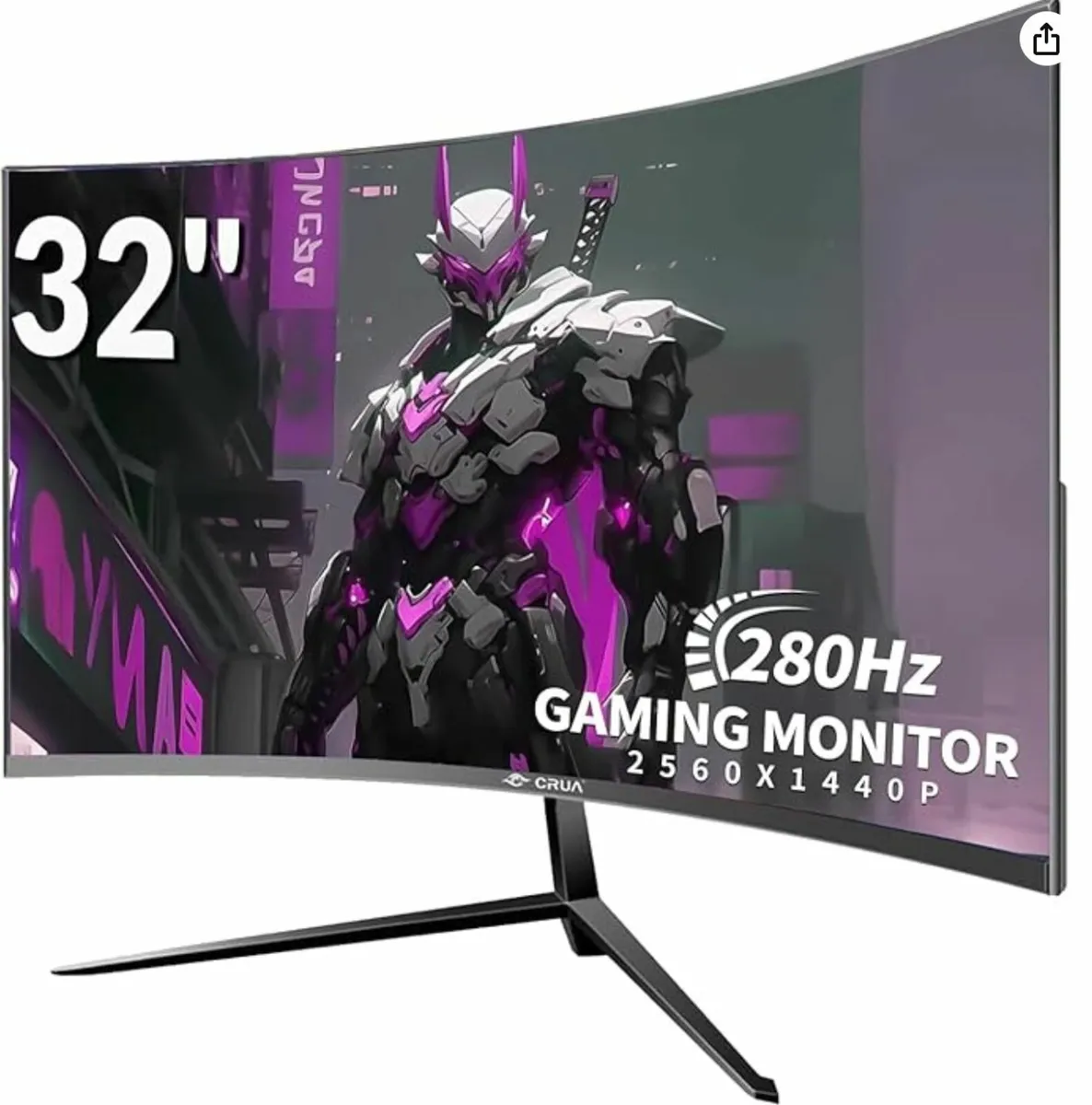 Brand New CRUA 27'' Curved Gaming Monitor – 200Hz, - Image 1