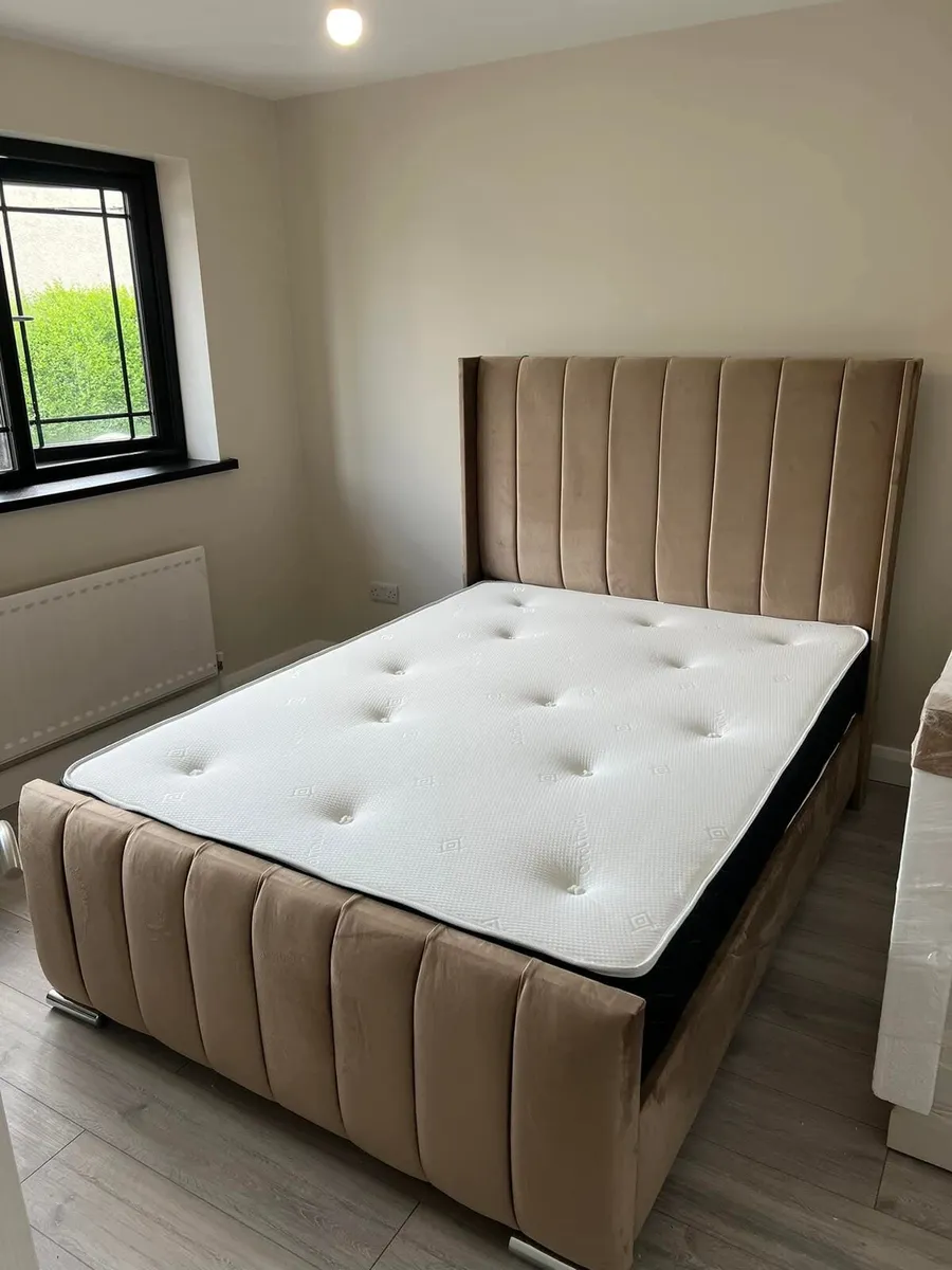 New Double King Size Bed Frame With Mattress - Image 3
