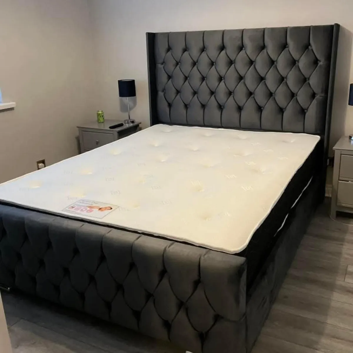 New Double King Size Bed Frame With Mattress - Image 4