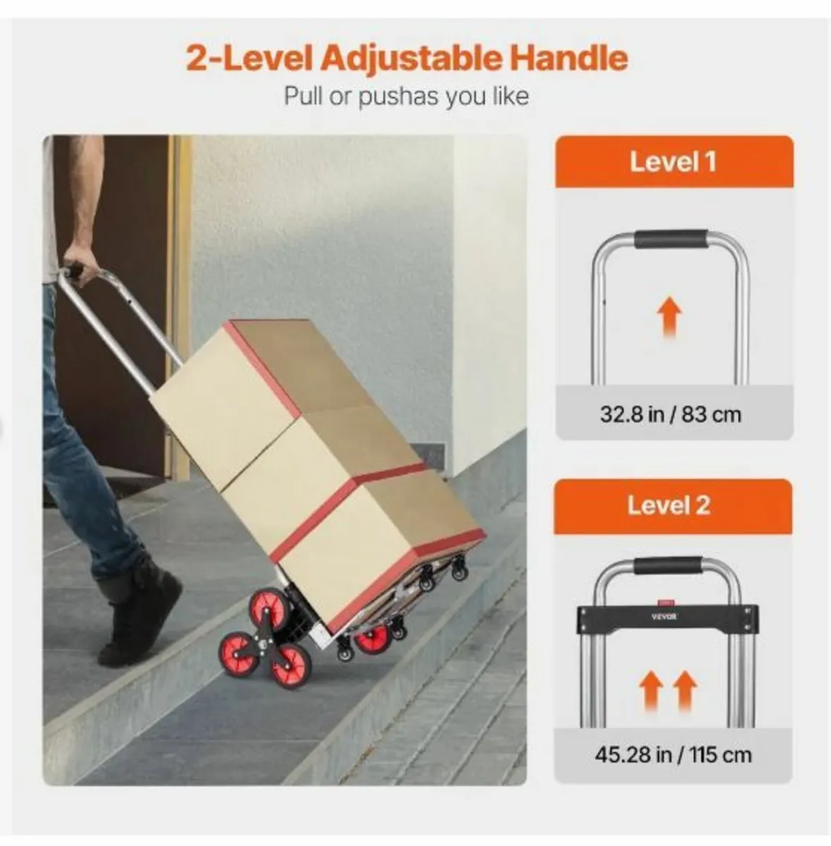 Stair Climbing Cart, 260 lbs Capacity - Image 4