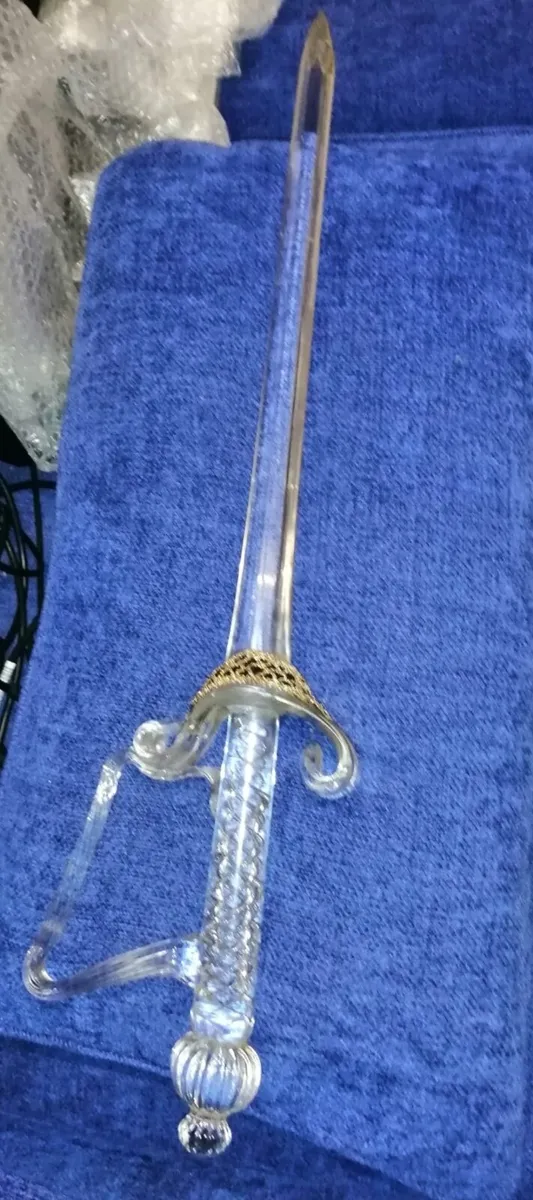 Limited edition Cavan crystal sword 1970s