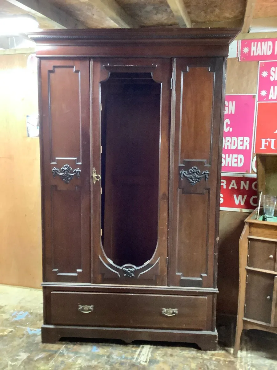 Antique Mahogany Wardrobe - Image 2