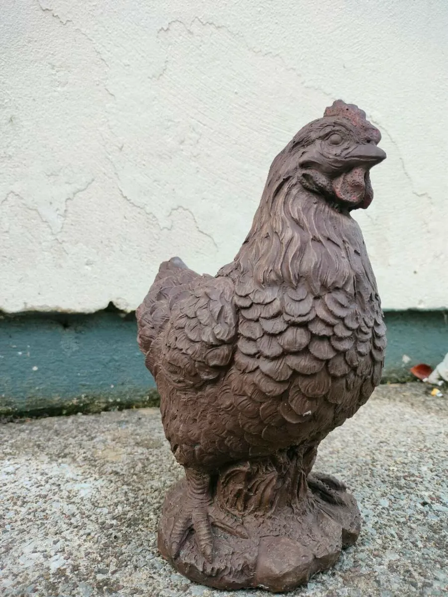 Concrete Chicken Ornament - Image 1