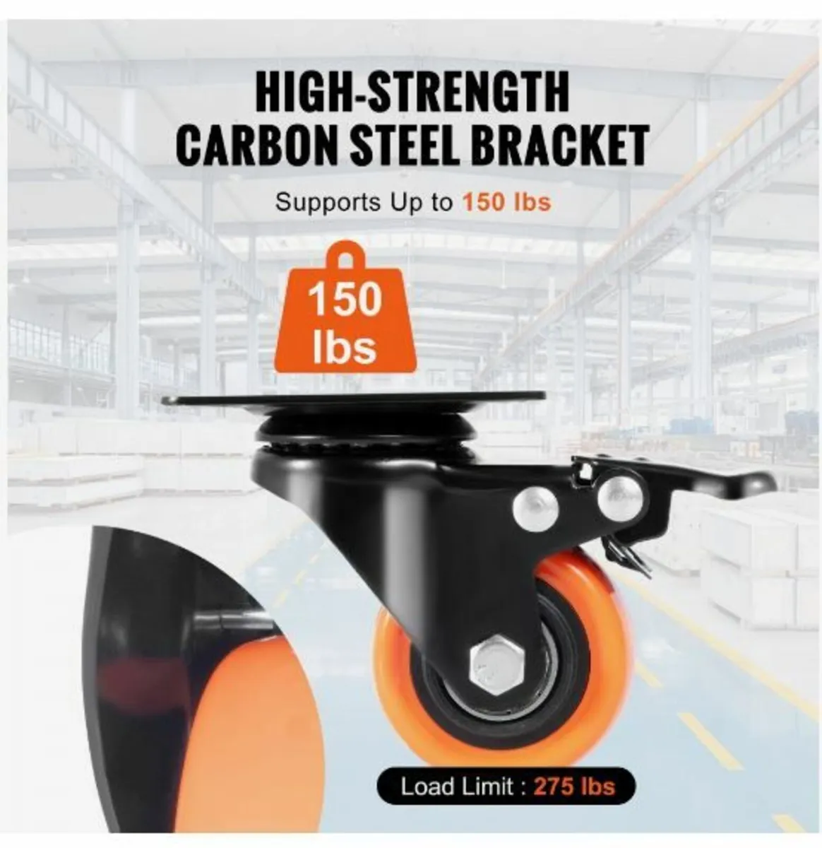 Caster Wheels, 5.1 cm Swivel Plate - Image 3