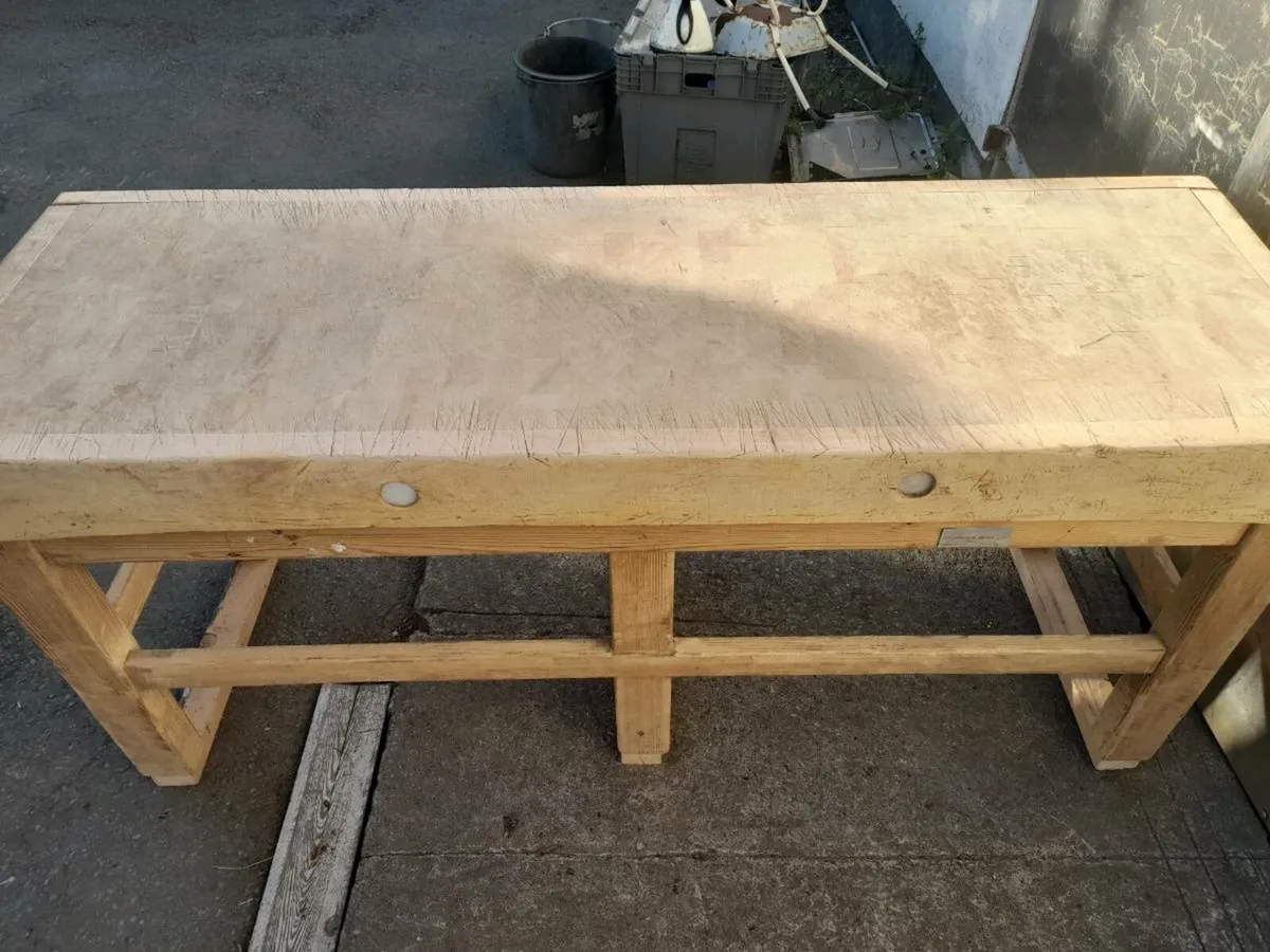 Butcher Block and Stand - Image 4