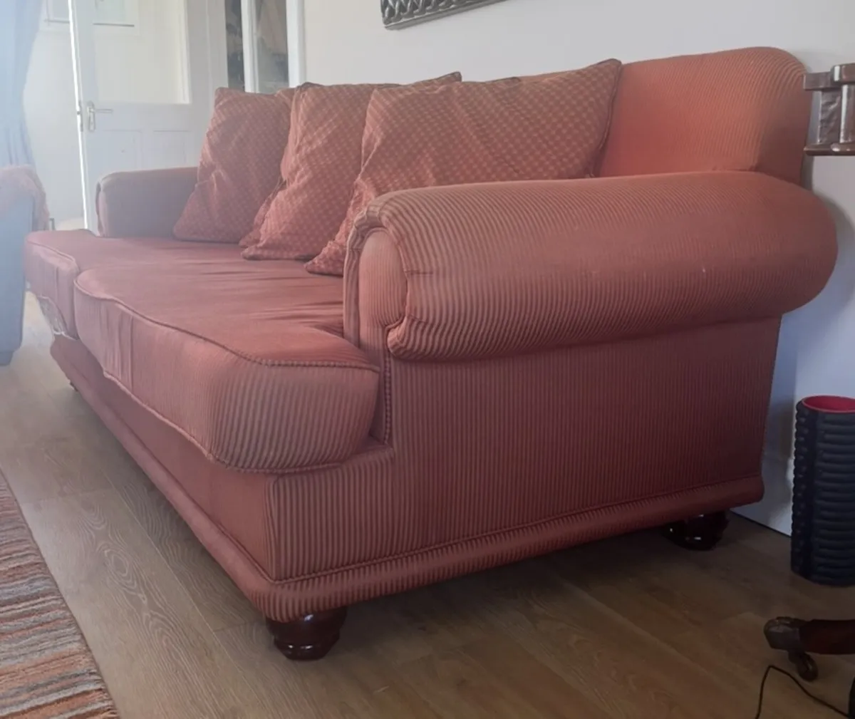 Couch, 2 Queen Anne Chairs, Footstool - Image 1