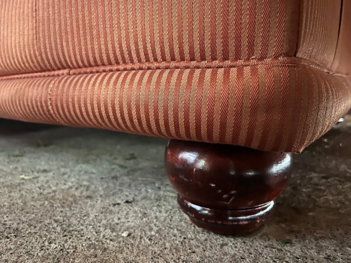 Couch, 2 Queen Anne Chairs, Footstool - Image 4