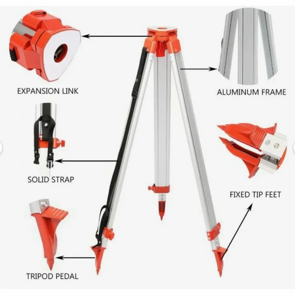 1.65M Aluminum Tripod + 5M 5 Section - Image 3