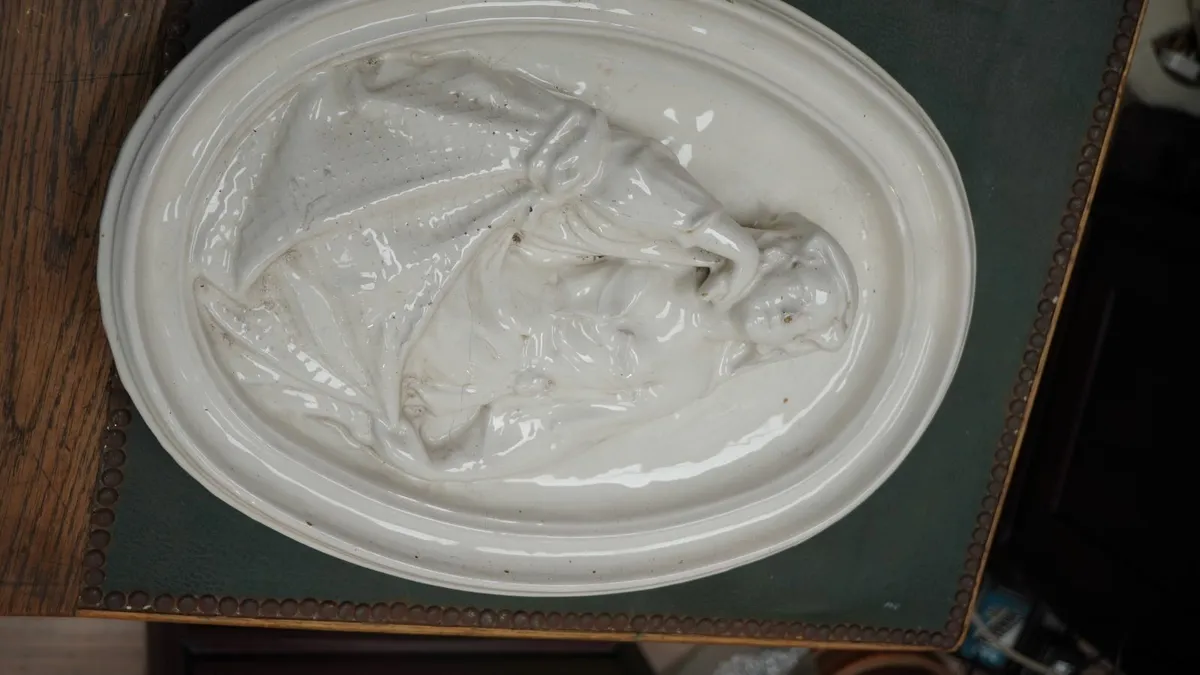 Antique Italian-Style Glazed Terracotta Relief - Image 1