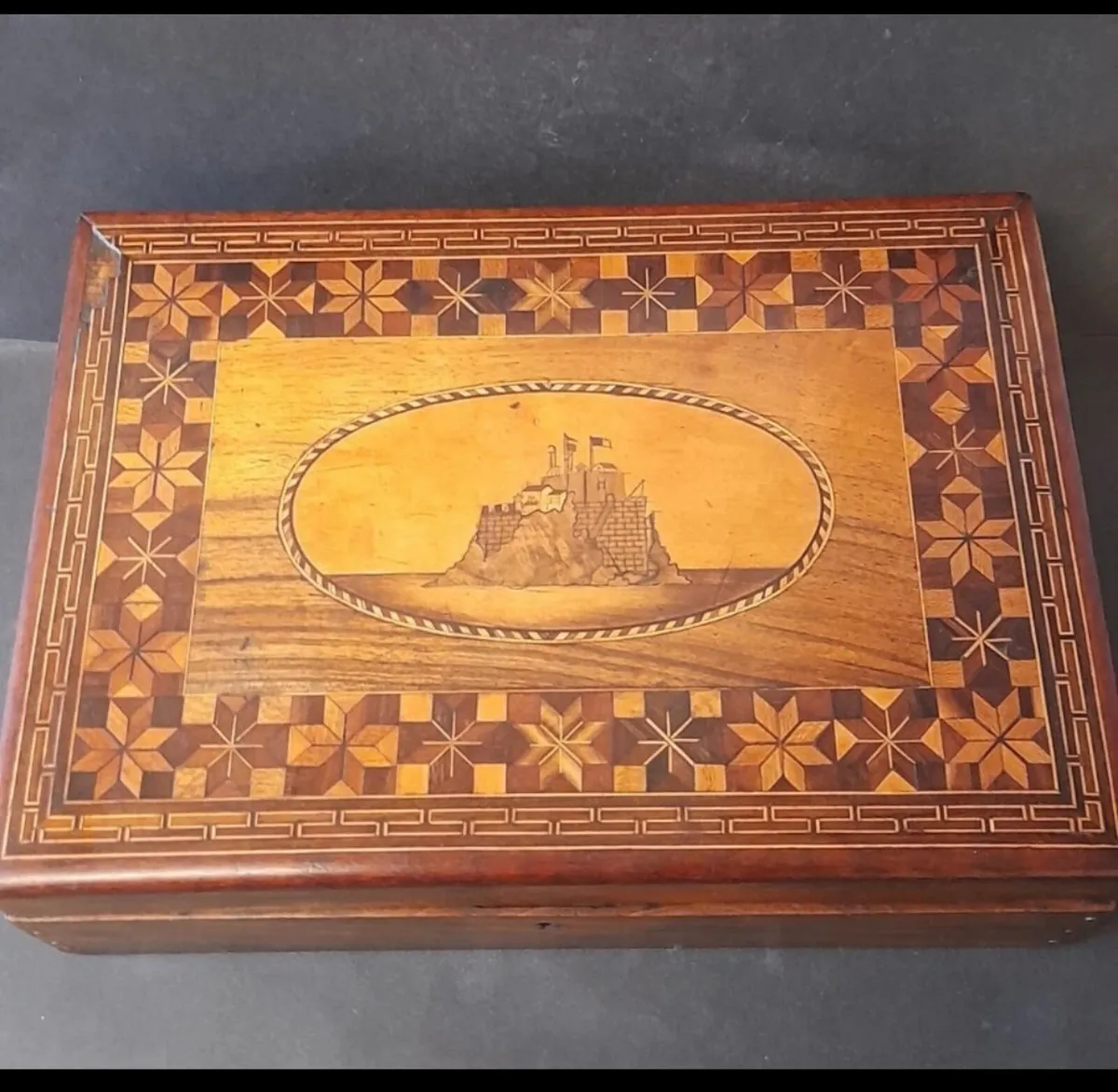 Antique Killarney wood box - Image 1