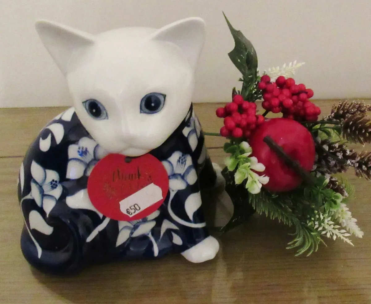 vintage cat ornment hand art  CHRISTMAS GIFT - Image 1