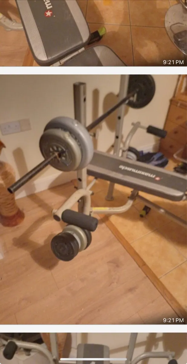 Weight bench and weights - Image 1