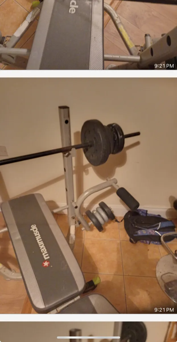 Weight bench and weights - Image 2