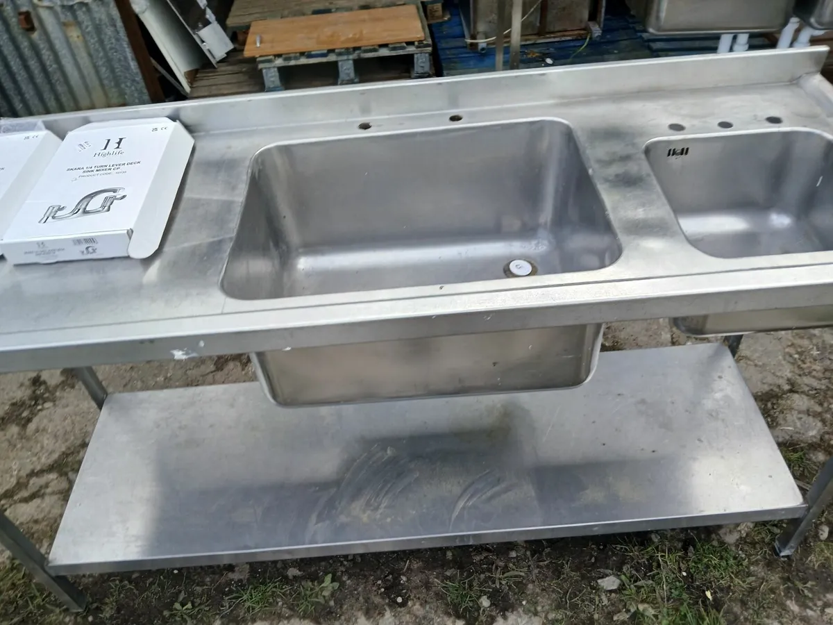 Staneless steel cabbinet double sink unit... - Image 1