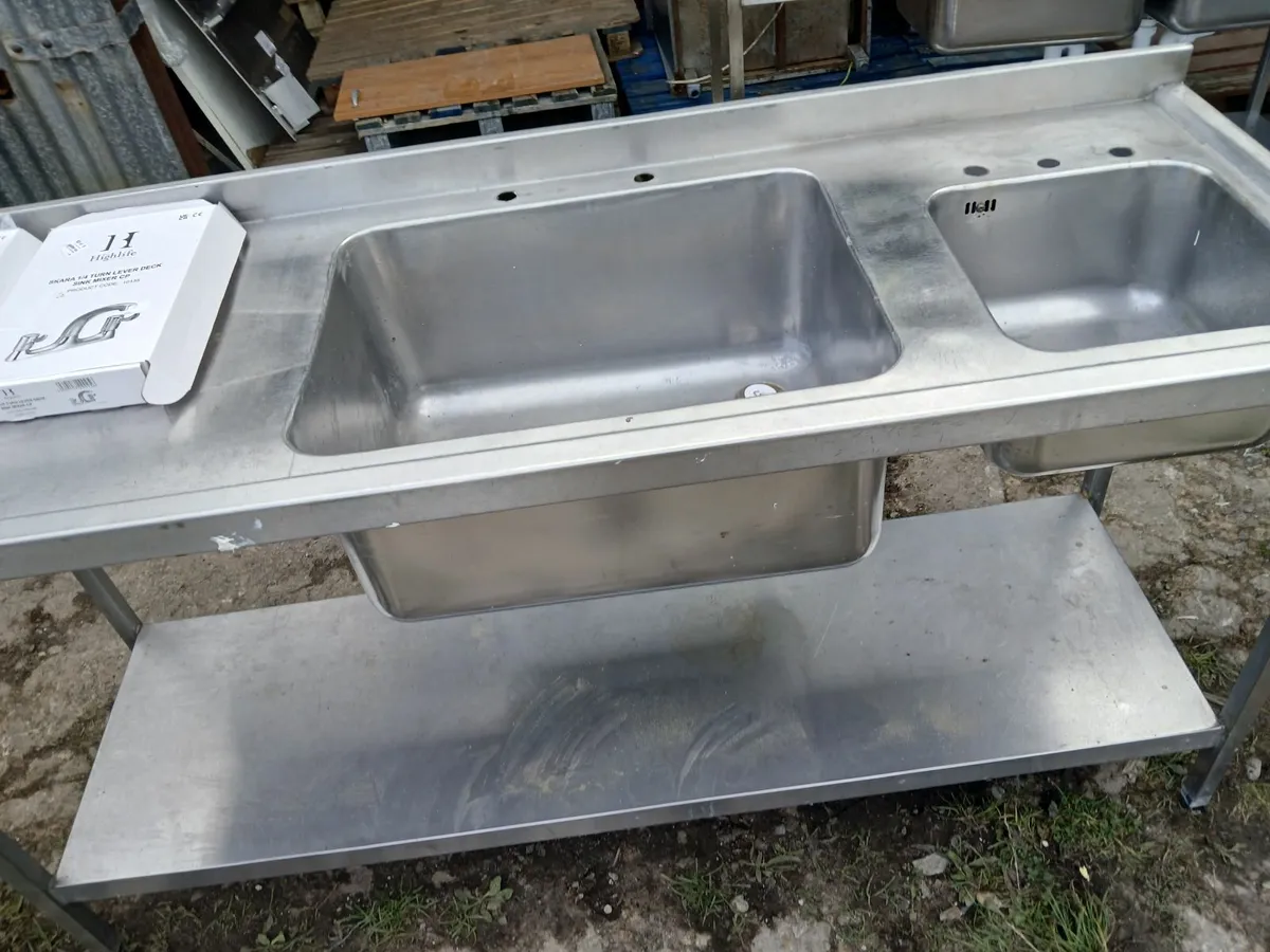 Staneless steel cabbinet double sink unit... - Image 2