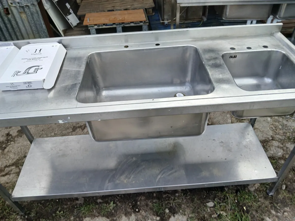 Staneless steel cabbinet double sink unit... - Image 3
