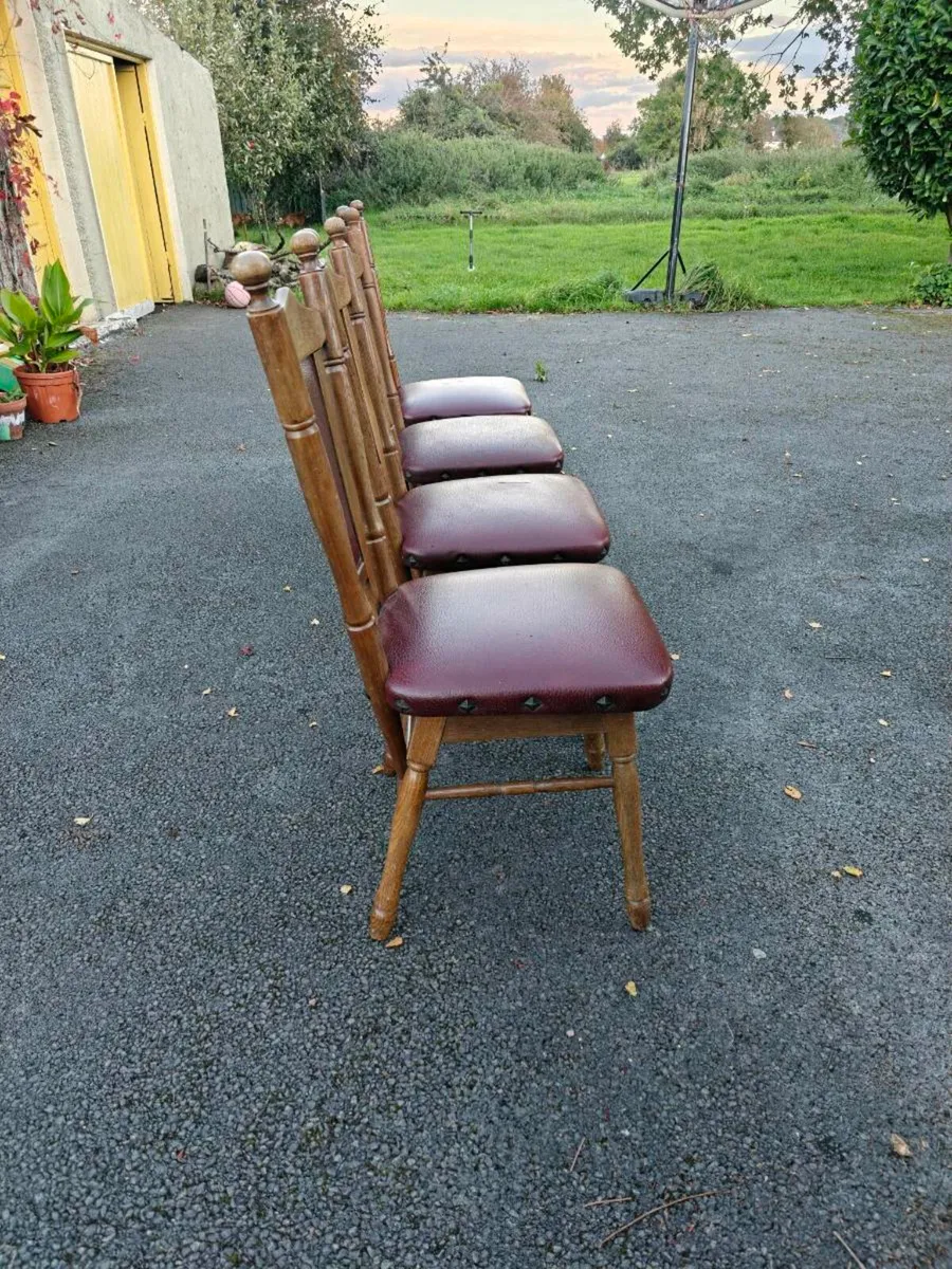 4 oak dinning chairs - Image 2