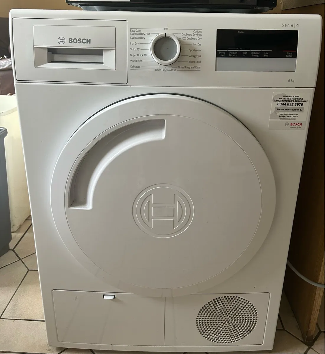 Bosch 8Kg Condenser Tumble Dryer - Image 1
