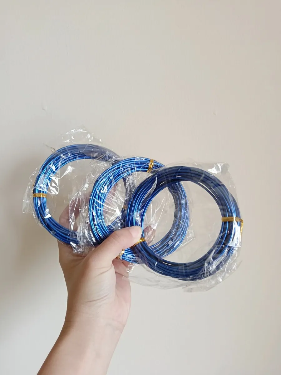 3pcs hard blue craft wire