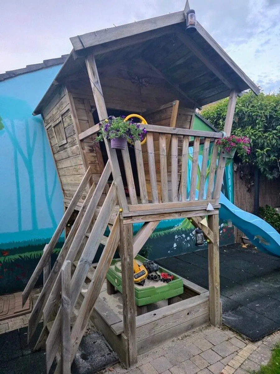 Tree house Play house with slide -  treehouse playhouse - Image 1