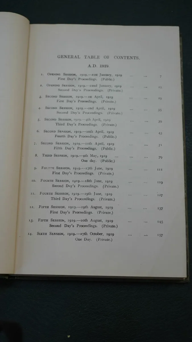 Dail Eireann - Minutes of Proceedings 1919 -1921 - Image 4