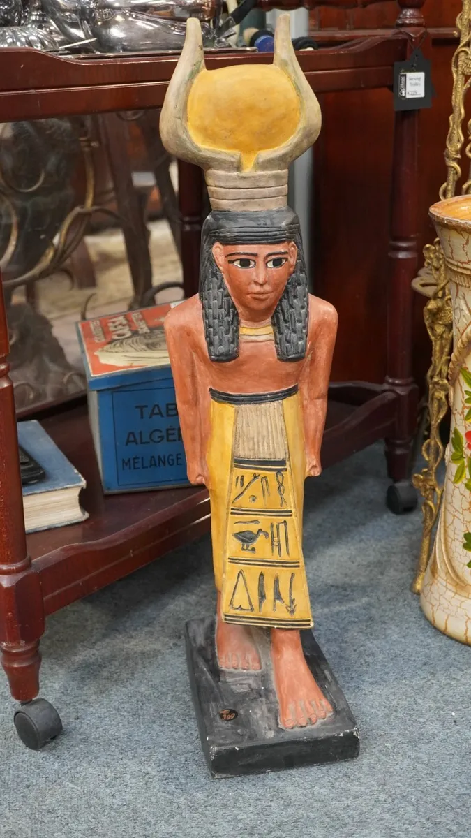 Large Handcrafted Egyptian Goddess Statue - Image 2