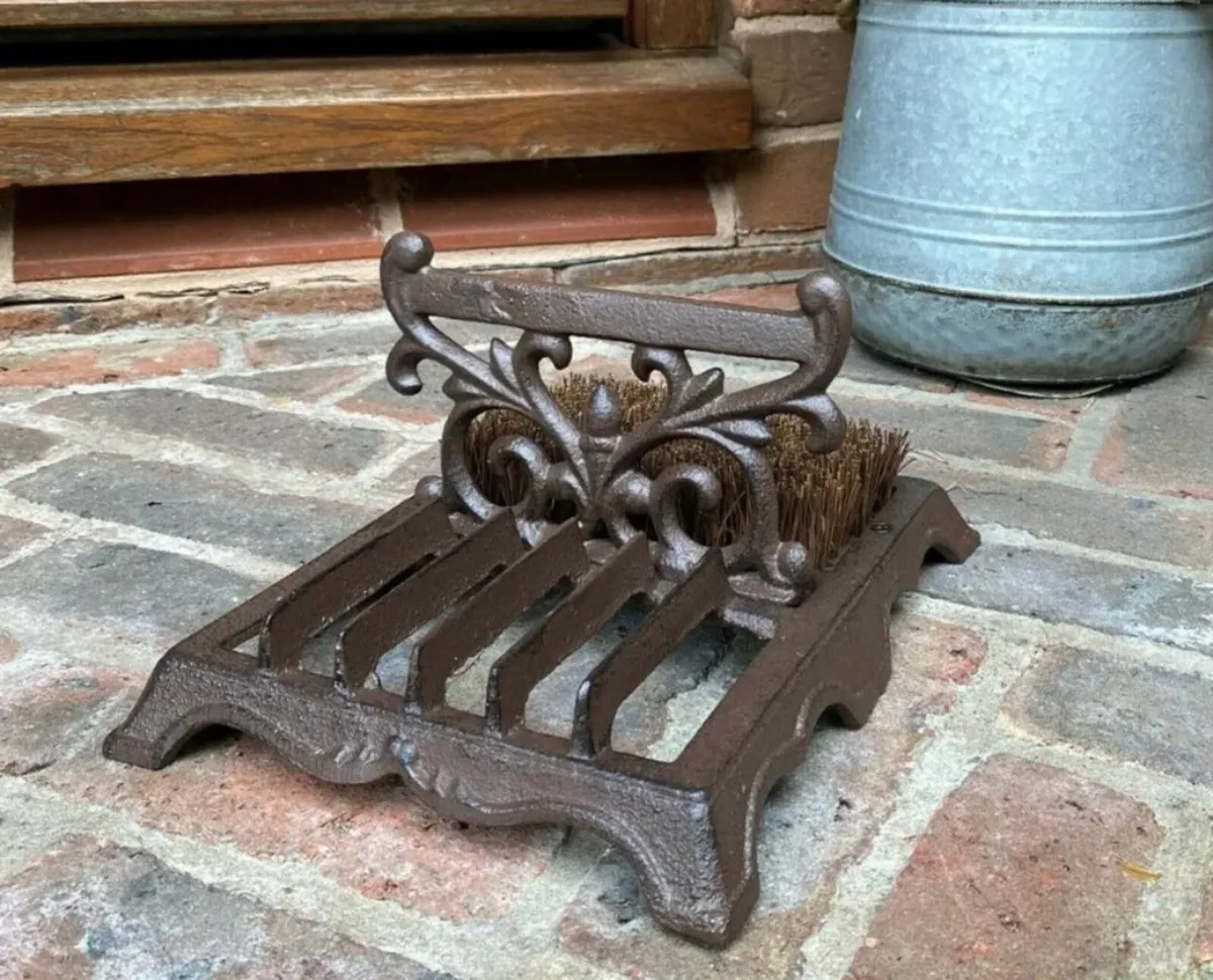 Vintage Style Cast Iron Boot Scraper Brush NEW - Image 3