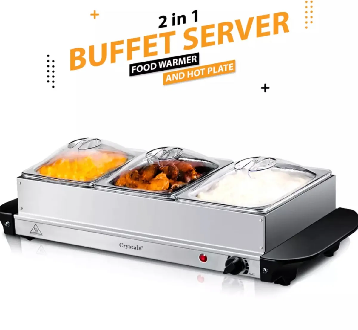 Electric Food Warmer Buffet Server Hot Plate NEW - Image 1