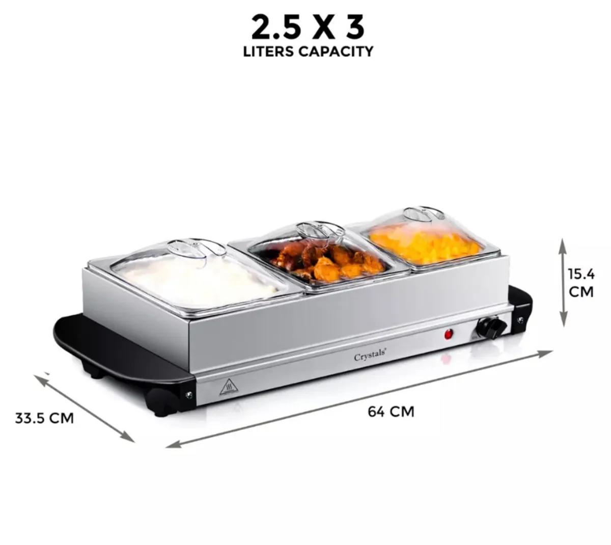 Electric Food Warmer Buffet Server Hot Plate NEW - Image 3